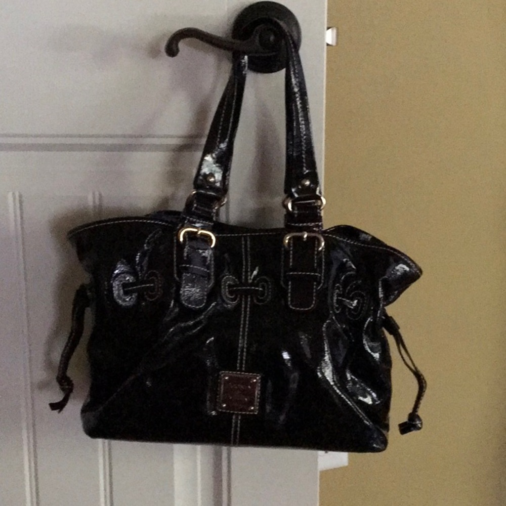 Dooney & Bourke Black Patent Leather Satchel